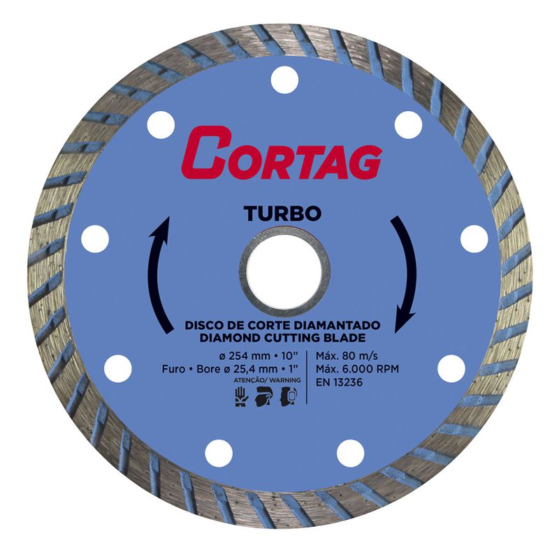 Disco de Corte Diamantado Turbo 254mm (61617) - Cortag