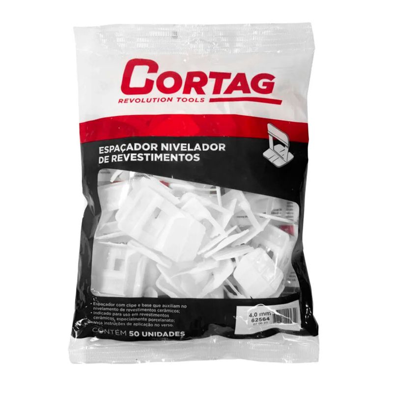 Espaçador Nivelador Tradicional 4mm Com 50 Unidades (62564) - Cortag
