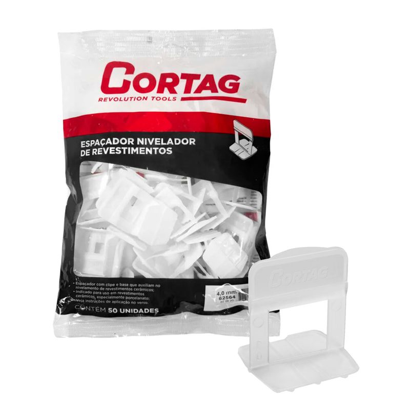 Espaçador Nivelador Tradicional 4mm Com 50 Unidades (62564) - Cortag