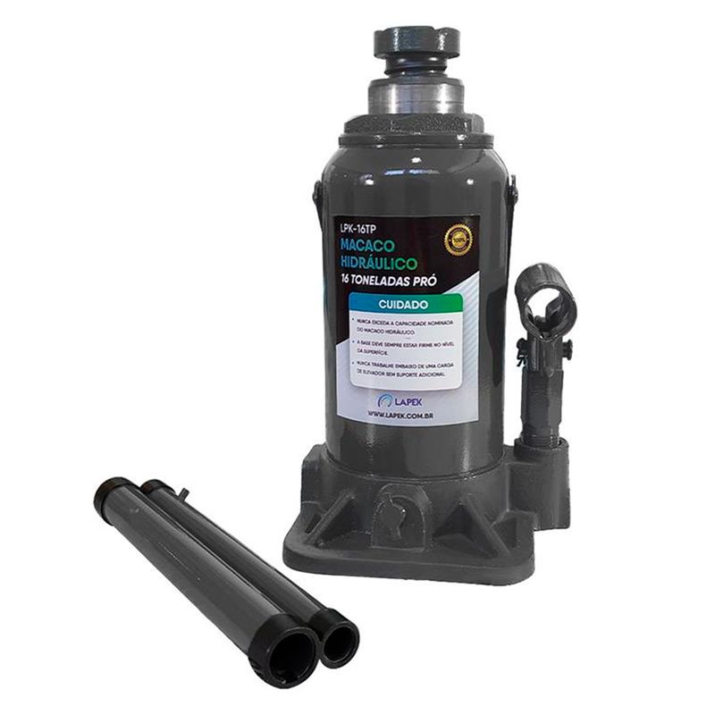 Macaco Hidráulico Pró Tipo Garrafa 16T (LPK-16TP) - Lapek