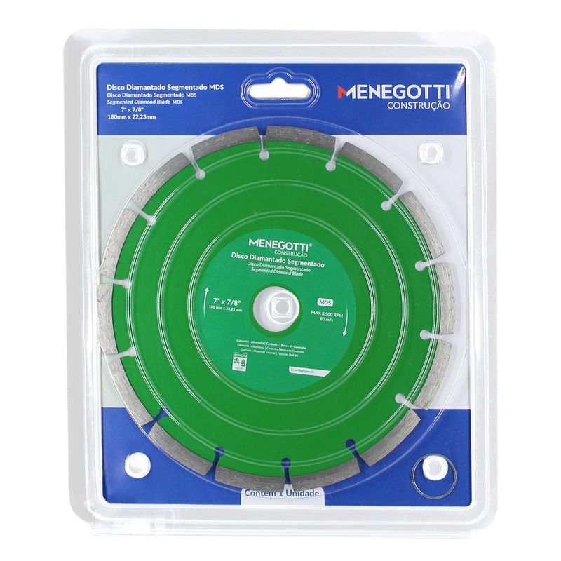 Disco Diamantado Segmentado 180mm MDS (63030102) - Menegotti