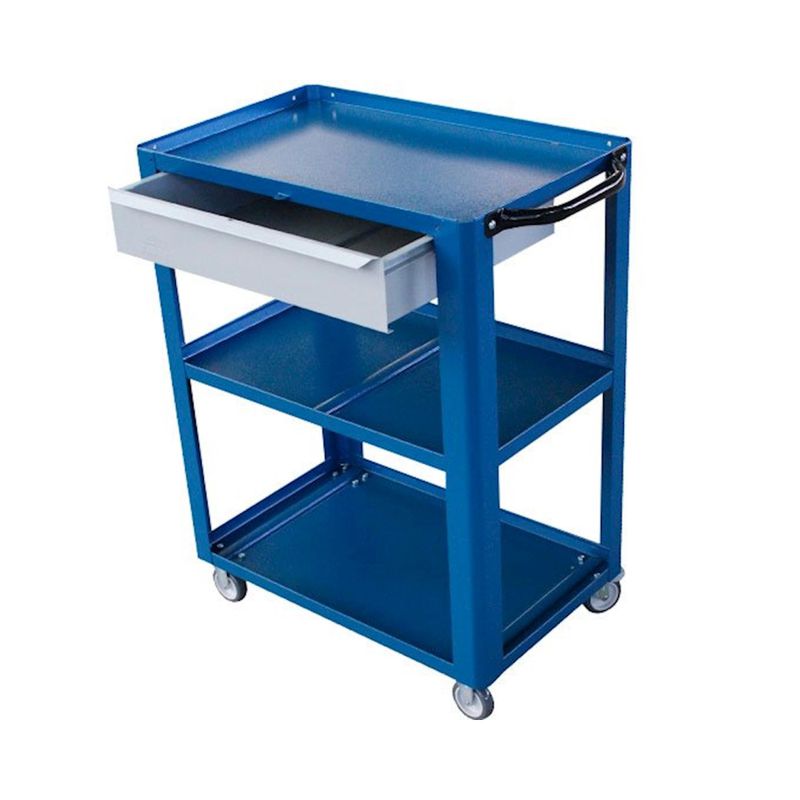 Carrinho Para Ferramentas Aberto Com 1 Gaveta Azul (CS02) - Fercar