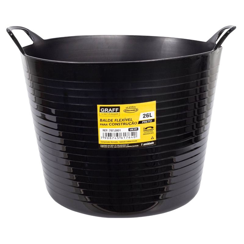 Balde Maleável Flexível Para Construção 26L (797,0001) - Graff Vantage