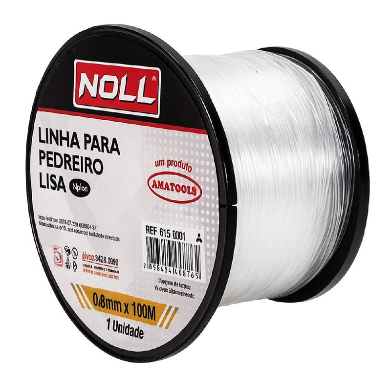 Linha Para Pedreiro em Nylon Lisa 0,8mm x 100m (615,0001) - Noll