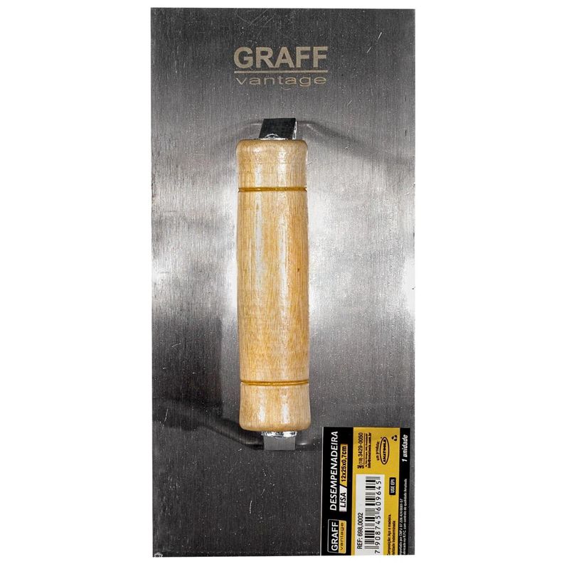 Desempenadeira Lisa Com Cabo de Madeira (698,0002) - Graff Vantage