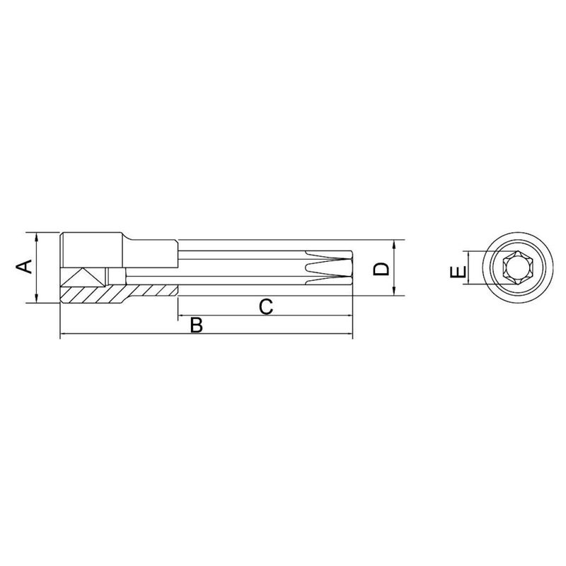 Soquete Torx Longo 1/2'' x T50 (44864/150) - Tramontina Pro