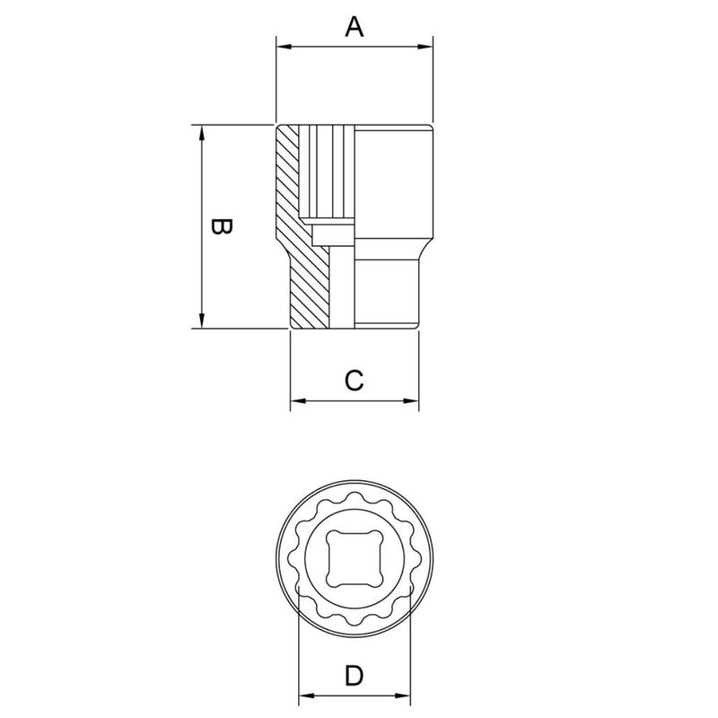 Soquete Estriado 3/4'' x 1.3/16'' (44854/106) - Tramontina Pro