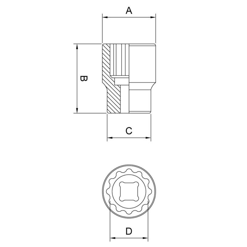 Soquete Estriado 3/8'' x 13/16'' (44819/105) - Tramontina Pro