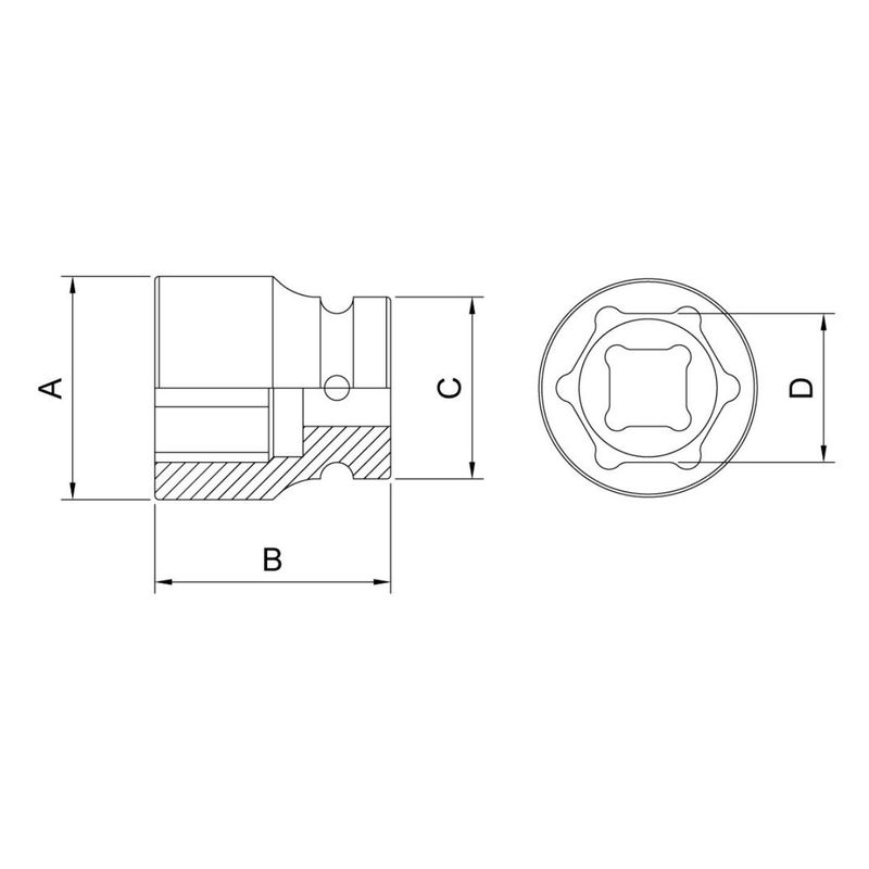 Soquete de Impacto Sextavado 1/2'' x 23mm (44880/123) - Tramontina Pro