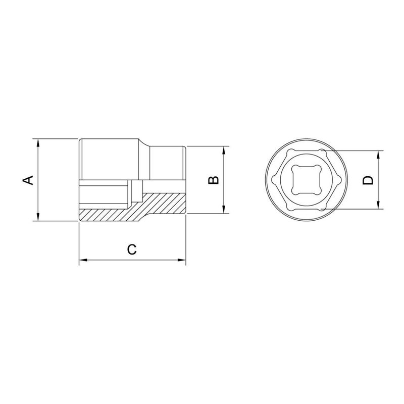 Soquete Sextavado 3/8'' x 10mm (44816/110) - Tramontina Pro