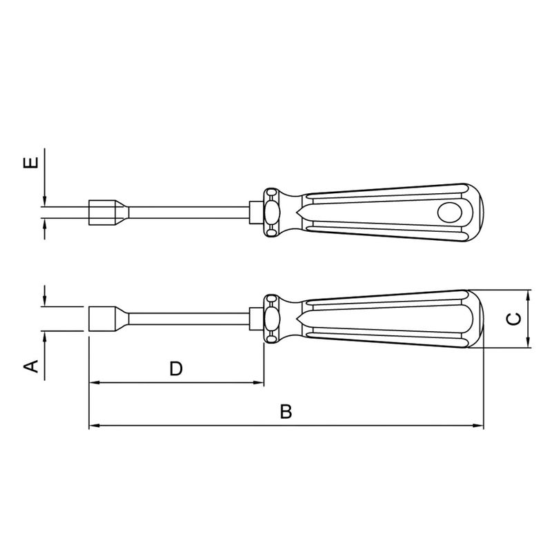 Chave de Fenda Canhão em Aço Cromo Vanádio 7/32'' x 125mm (44260/003) - Tramontina Pro