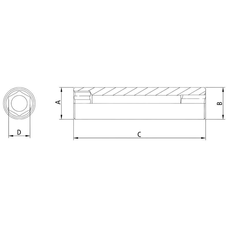 Soquete Sextavado Longo 1/4'' x 11/32'' (44808/106) - Tramontina Pro