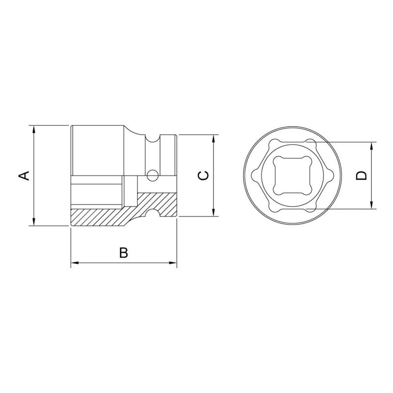 Soquete de Impacto Sextavado 1'' x 38mm (44917/038) - Tramontina Pro