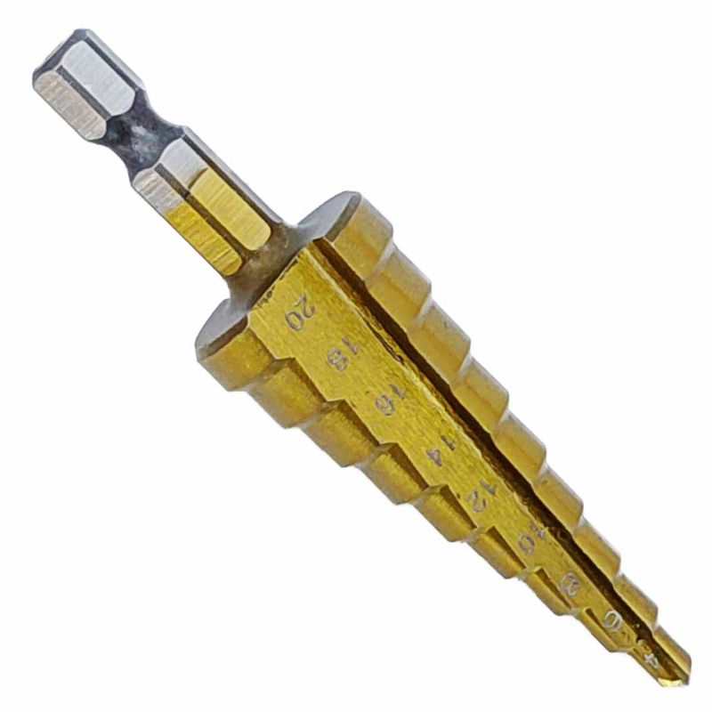 Broca Escalonada Titânio em Aço Rápido HSS-Tin 4-20mm (694,0002) - Graff Vantage