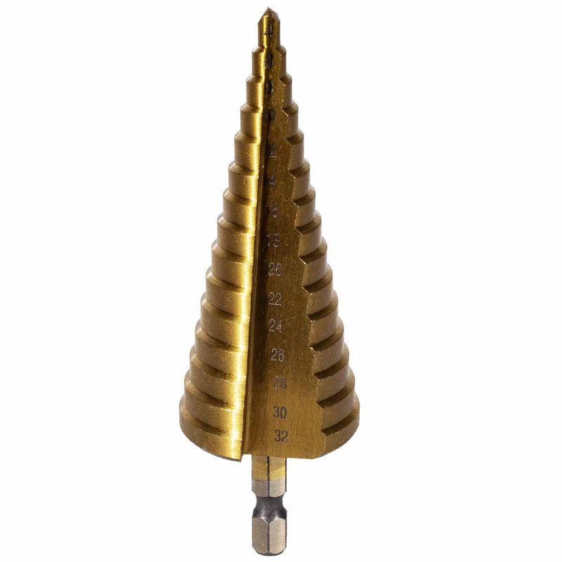 Broca Escalonada Titânio em Aço Rápido HSS-Tin 4-32mm (694,0003) - Graff Vantage
