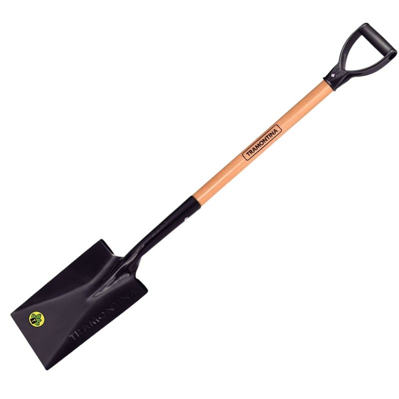 Vanga Quadrada em Aço Com Cabo de Madeira 71cm (77424/404) - Tramontina