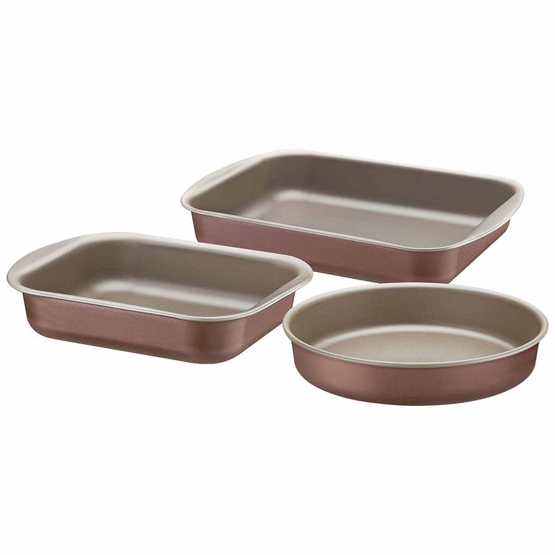 Jogo de Assadeiras Brasil em Alumínio Antiaderente Mocaccino Com 3 Peças (20099/389) - Tramontina