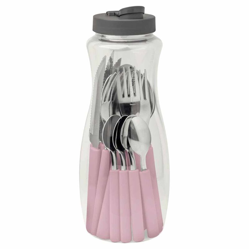 Faqueiro Gamboa em Inox Com 16 Peças Rosa (23197/300) - Tramontina