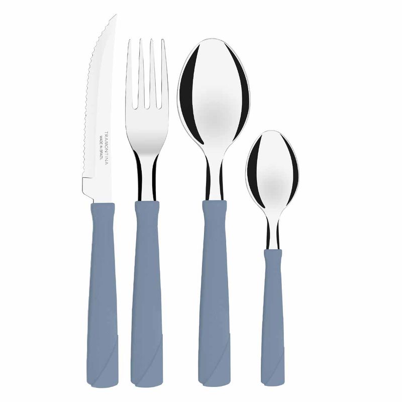 Faqueiro New Kolor em Inox Com 24 Peças Azul (23198/693) - Tramontina