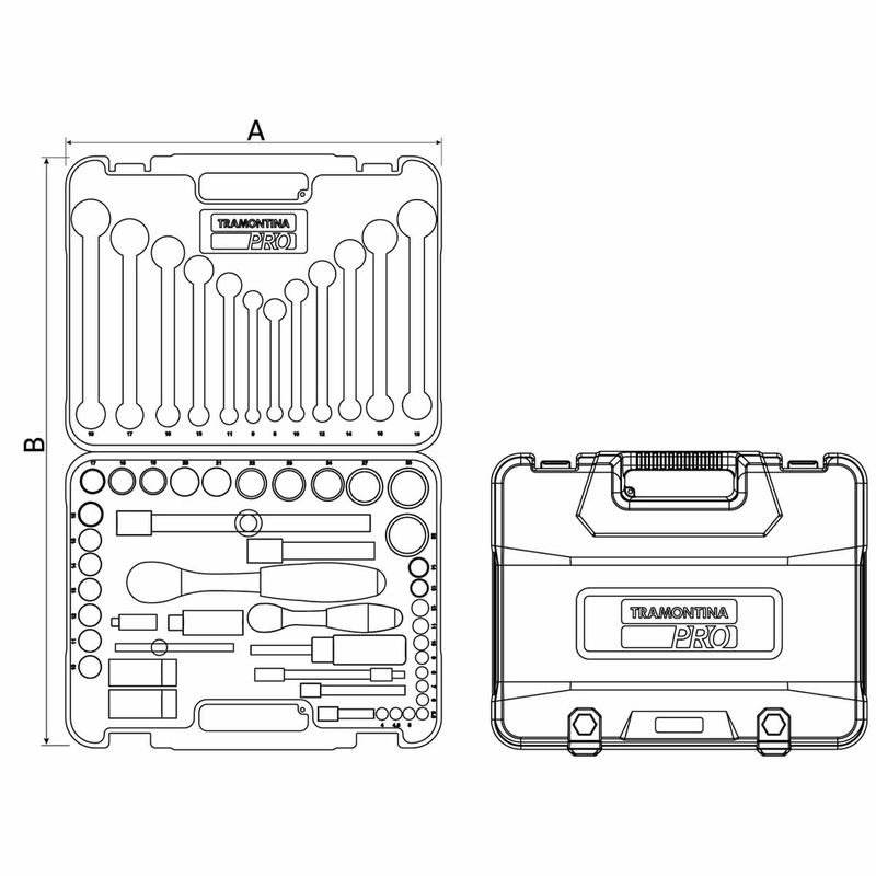Jogo de Ferramentas Com 58 Peças (46000/406) - Tramontina Pro