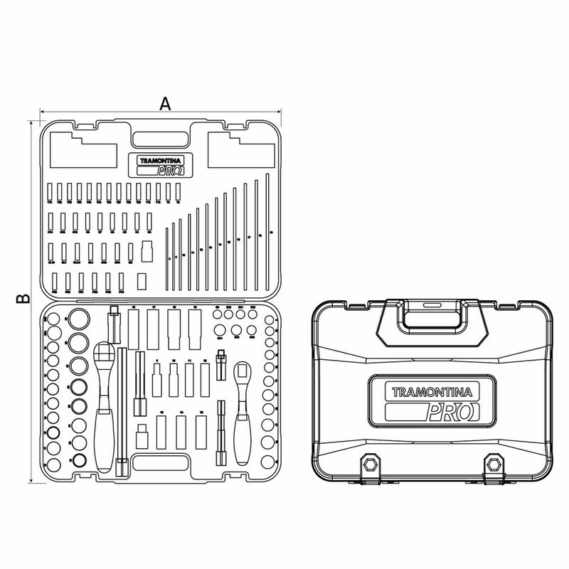 Jogo de Ferramentas Com 125 Peças (46000/407) - Tramontina Pro