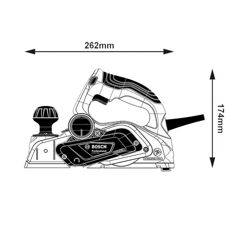 Plaina Elétrica Industrial 700W GHO 700 - Bosch