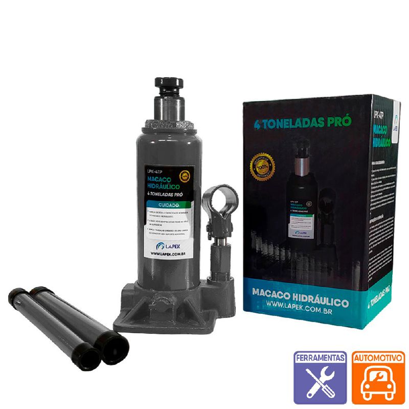 Macaco Hidráulico Pró Tipo Garrafa 4T (LPK-4TP) - Lapek