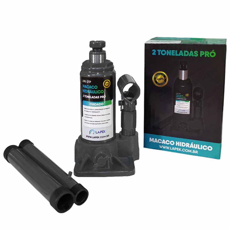 Macaco Hidráulico Pró Tipo Garrafa 2T (LPK-2TP) - Lapek