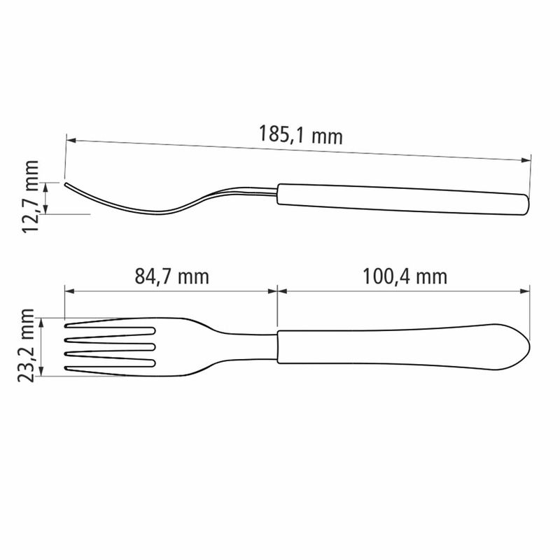 Jogo de Garfos de Mesa Leme Preto Com 3 Peças (23182/300) - Tramontina