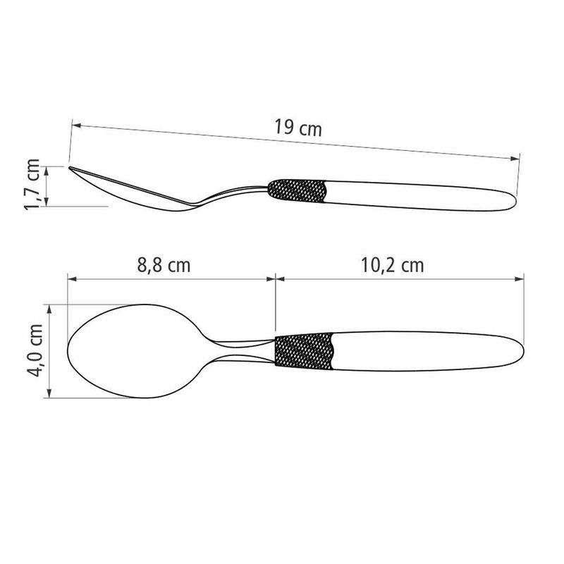 Jogo de Colheres de Mesa Ipanema Branco Com 3 Peças (23363/380) - Tramontina
