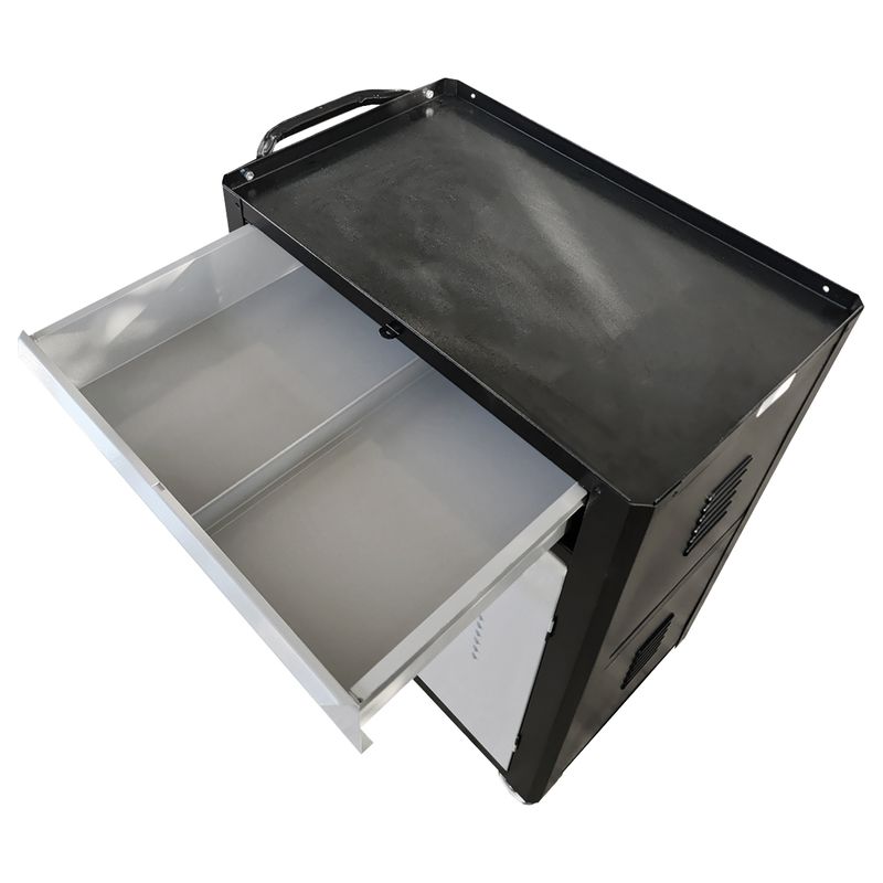 Carrinho Para Ferramentas Preto Com 1 Gaveta + Jogo de Ferramentas 6 Peças - Fercar