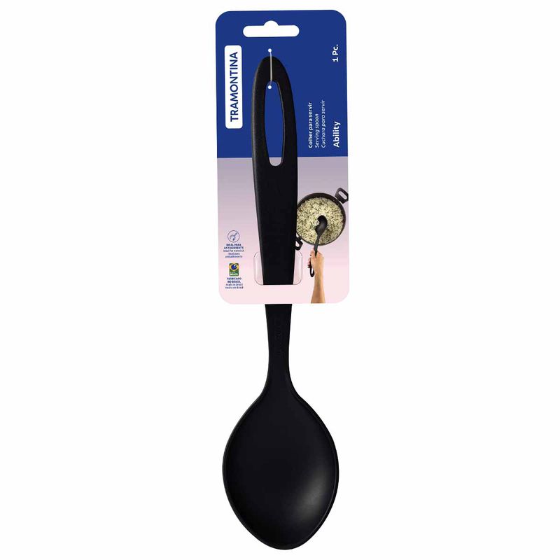 Colher Para Servir em Nylon Preto Ability (25156/100) - Tramontina