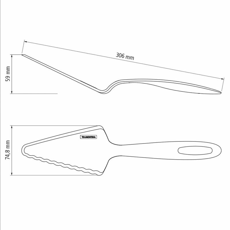 Espátula Para Bolo e Torta em Nylon Preto Ability (25164/100) - Tramontina