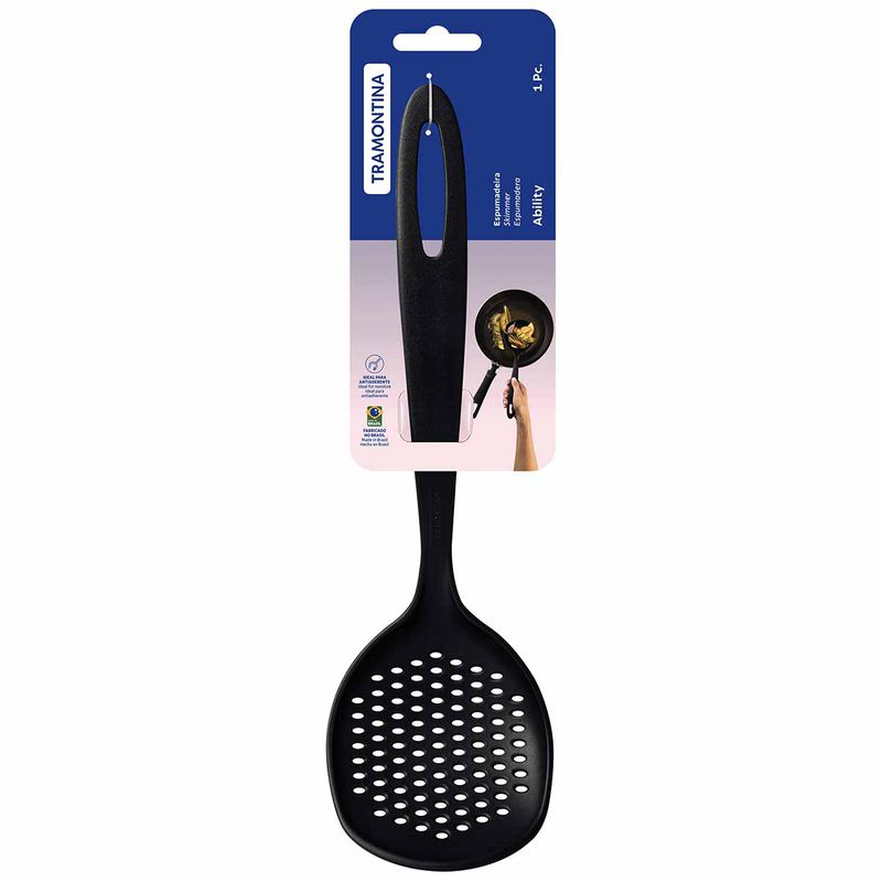 Espumadeira em Nylon Preto Ability (25158/100) - Tramontina