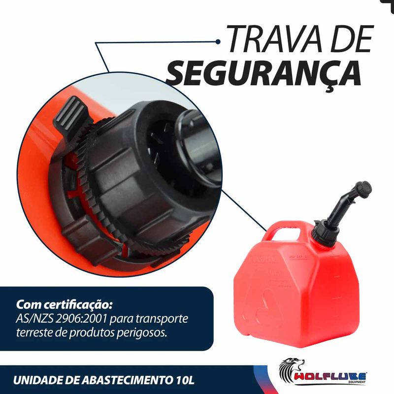 Unidade de Abastecimento Manual Para Combustível 10L Com Luva de Latex - Lupus