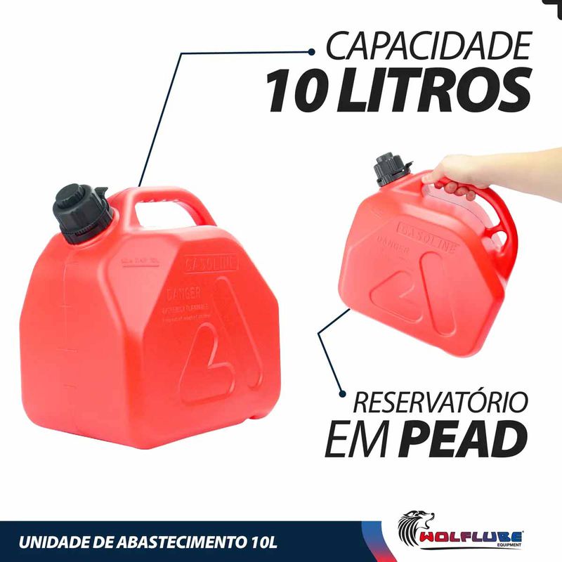 Unidade de Abastecimento Manual Para Combustível 10L Com Luva de Latex - Lupus