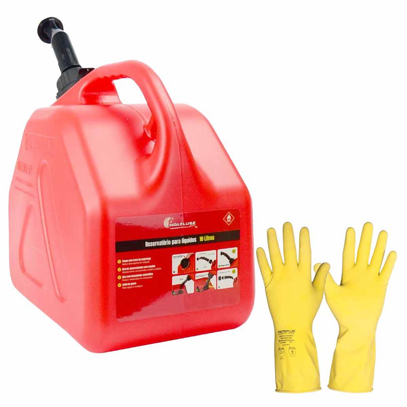 Unidade de Abastecimento Manual Para Combustível 10L Com Luva de Latex - Lupus