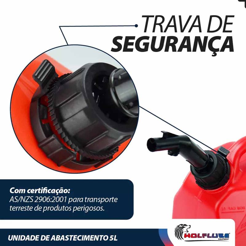 Unidade de Abastecimento Manual Para Combustível 5L Com Luva de Latex - Lupus