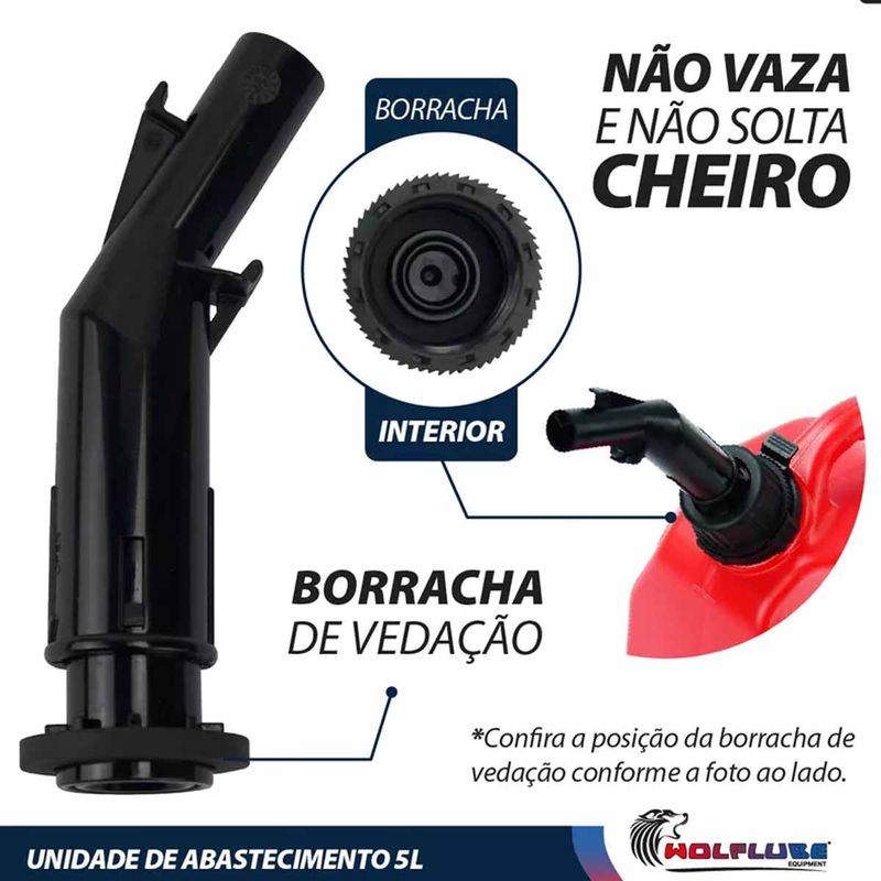 Unidade de Abastecimento Manual Para Combustível 5L Com Luva de Latex - Lupus