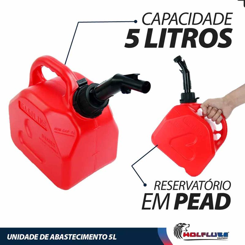 Unidade de Abastecimento Manual Para Combustível 5L Com Luva de Latex - Lupus