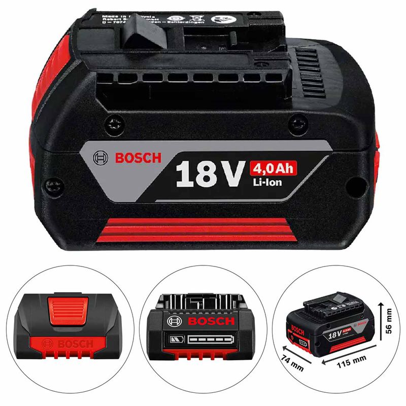 Plaina Industrial 18V GHO 185 LI Com 2 Baterias e Carregador - Bosch