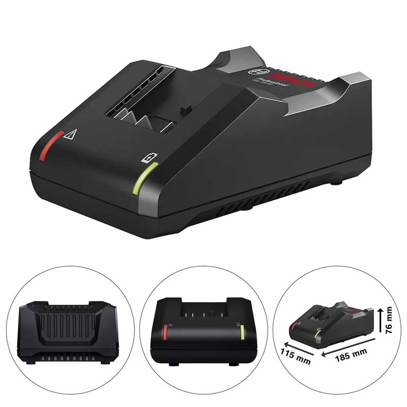 Plaina Industrial 18V GHO 185 LI Com 2 Baterias e Carregador - Bosch