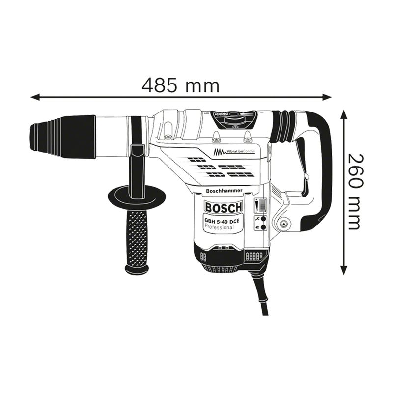 Martelo Perfurador Rompedor Bosch GBH 5-40 DCE 220V em maleta