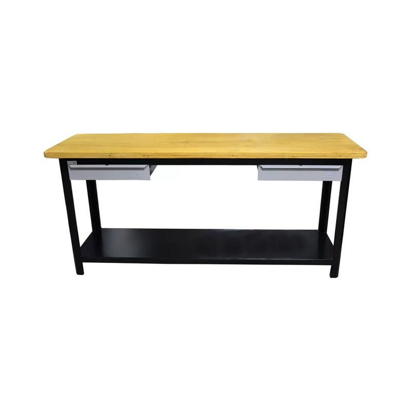 Bancada Aberta 1,5m Com Gaveta e Tampo 152 CD Preta - FERCAR