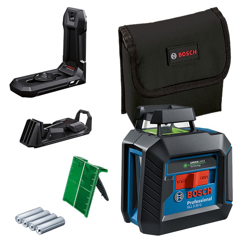 Nível Laser Verde de Linhas Cruzadas GLL 2-20G 10m - Bosch 