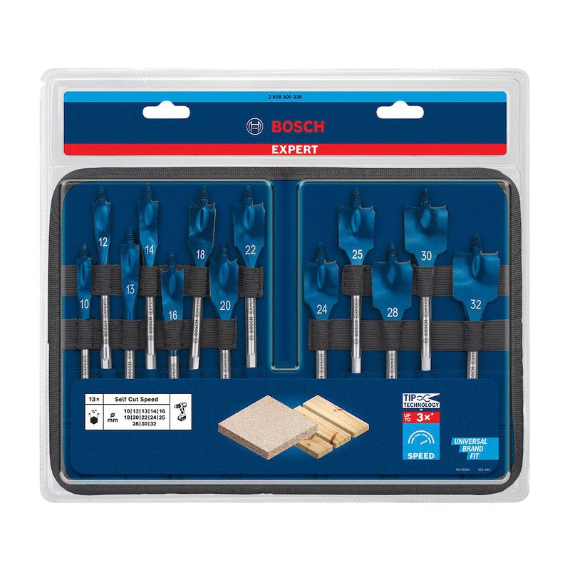 Jogo com 13 brocas Bosch EXPERT Sel fCut Speed 10-32mm x 152mm
