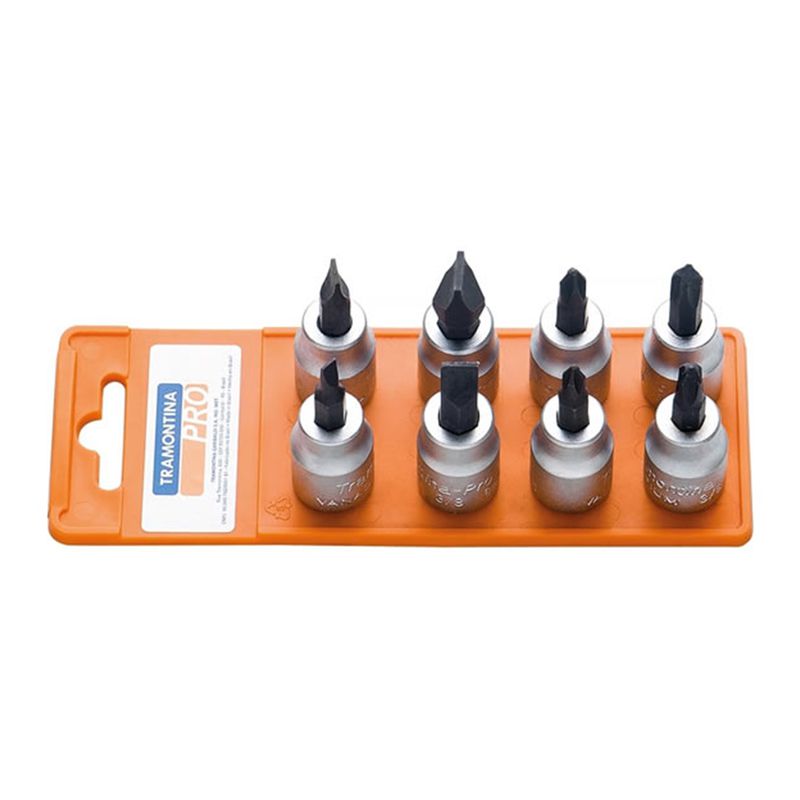 Jogo de Soquetes Fenda e Phillips 3/8