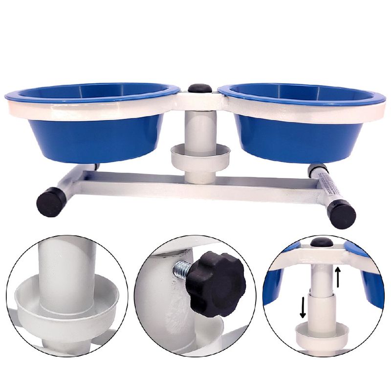 Comedouro Pet Duplo Tigela Plástica 400ml - FERCAR