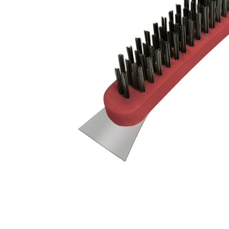 Escova de Aço 4 Fileiras com Espátula e Cabo Plástico - Cortag