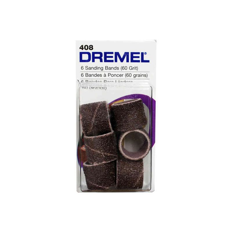 Tubo de Lixa 408 1/2 pol. Grana 60 Dremel 408 6 Unidades - Dremel